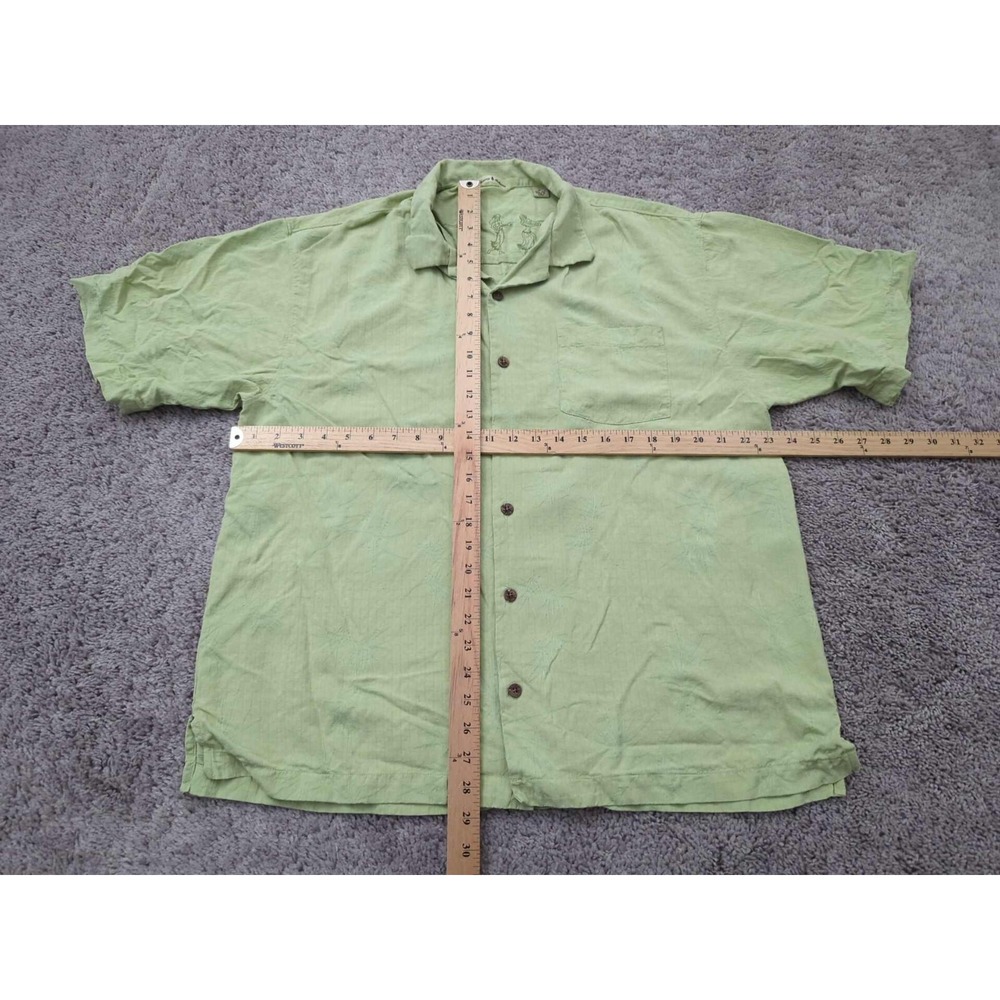 Tommy Bahama Button Up‎ Shirt Mens XL Textured 100% Silk Chest Pocket Casual - Picture 5 of 8